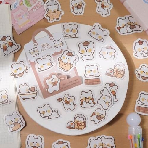 40pcs/pack Sticker Pack Cute Animal Cartoon Hand Account Photo Album Diary DIY Decoration Stickers Scrapbook School Stationery