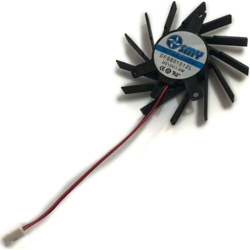 5510 DFS601012L DC12V 4.5W 5.5CM 55MM 2pin Plug 2wire Black SMY Cooler Fan For Video Graphics Card