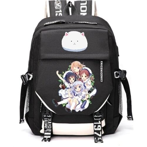 Unisex Anime Is the order a rabbit? Hoto Kokoa Kafuu Chino Outdoor Travel Rucksack Casual Schoolbag Student Backpacks
