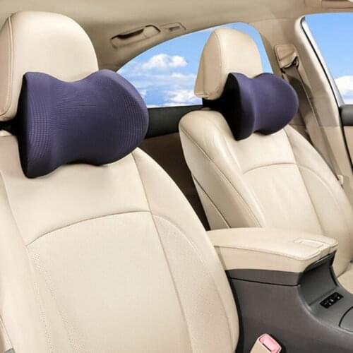 Car headrest head seat Cushion neck pillow rest Memory Foam cotton Cover For Auto Travel Support Fabric Soft Chair mesh home