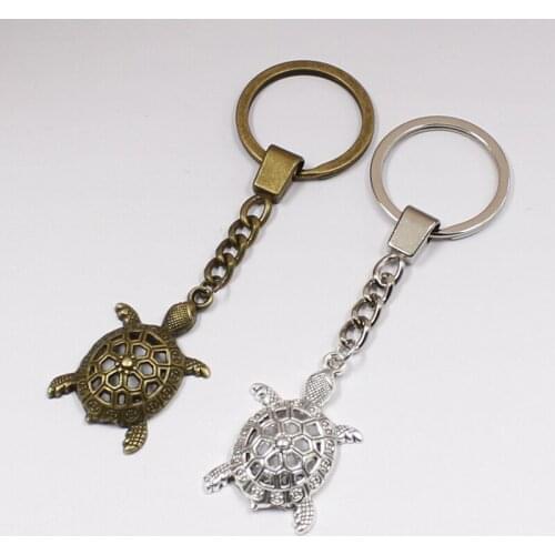Tortoise Keyring Tortoise Keychain 38x25mm BeachTortoise Key Chain Souvenir Gifts For Men