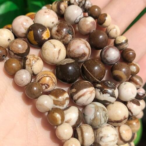 6/8/10/12mm Natural Stone Australia Zebra Jaspers Beads Jewelry Round Loose Beads for Jewelry Making Accessories Wholesale