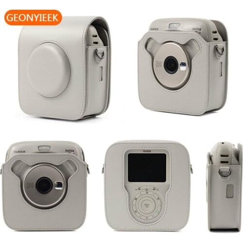 For FUJIFILM Instax SQUARE SQ20 SQ10 Camera Bag Case PU Leather Vintage Shoulder Strap Pouch Camera Protection Carry Cover