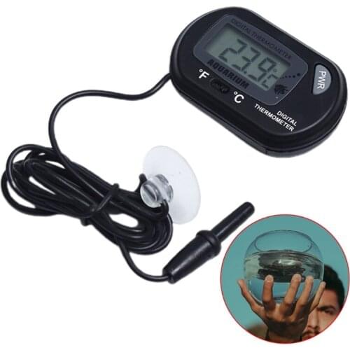 LCD Digital Aquarium Thermometer Aquarium Thermometer with Suction Cup Fish Tank Water Terrarium Temperature Fish