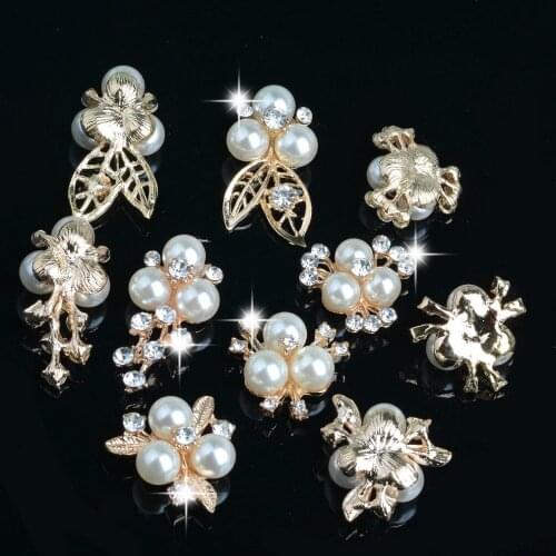 10pcs Rhinestone Rhinestone Flower Ornaments DIY Decoration Accessories
