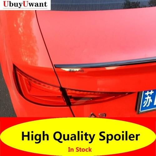 Use For Audi A3 2014 2015 2016 2017 2018 2019 ABS Primer Color Tail Wing Decoration Rear Trunk Car Spoiler