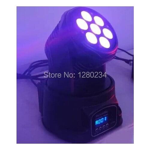 Hot sale 7*10w full color RGBW led mini moving head wash stage lighting effect led bar light for club disco decorations holiday
