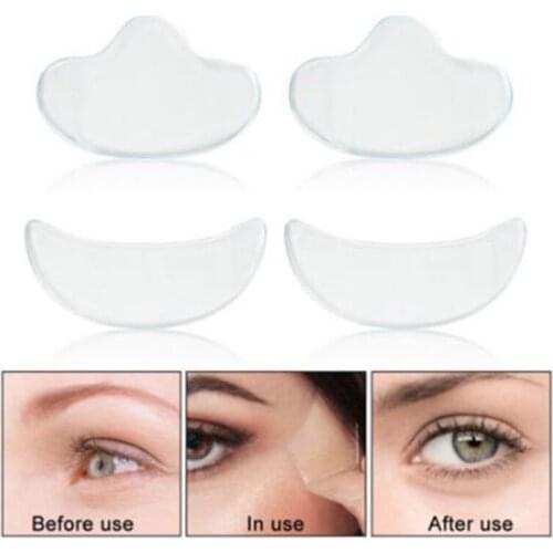 Reusable Transparent Soft Silicone Facial Eye Anti-Wrinkle Sheet Neck Forehead Patch Wrinkles Removal Eye Skin Care Tool