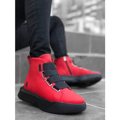 BA0142 Band Men Red Sole High Sports Boots