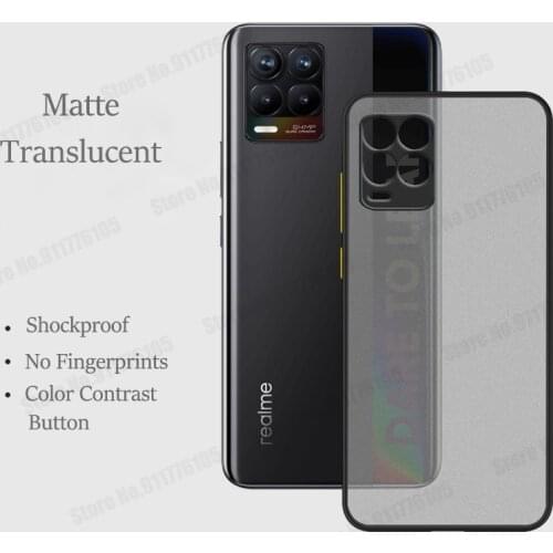 Soft Silicone Bumper Matte Shockproof Phone Case For OPPO Realme 8 Pro A93 Reno 4 F17 Pro Realme XT Camera Lens Protective Cover