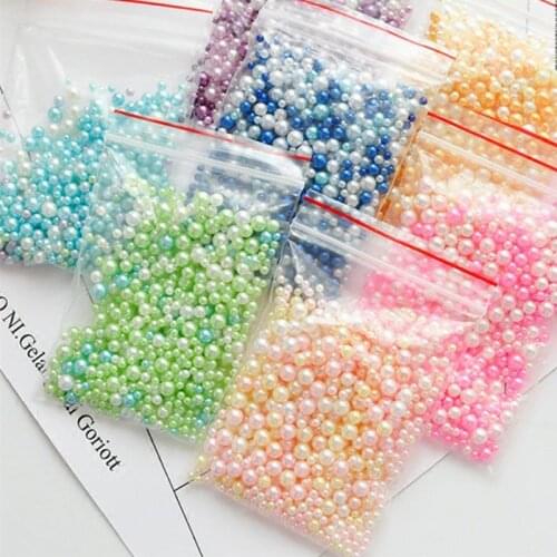 About 500 Pcs 8 Color Crystal Epoxy Pearl Filling for Necklace Bracelet Jewelry Makeing Craft Accessories
