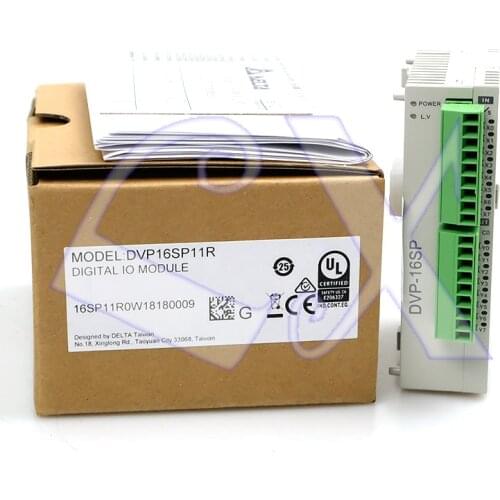 Delta Original Full New PLC Digital extension module DVP16SP11R 8DI 8DO relay output Digital Module In Box