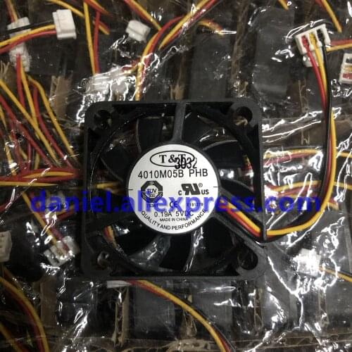 Original T&T 4010M05B PHB 5V 0.19A 40104cm 3 Wire Cooling Fan