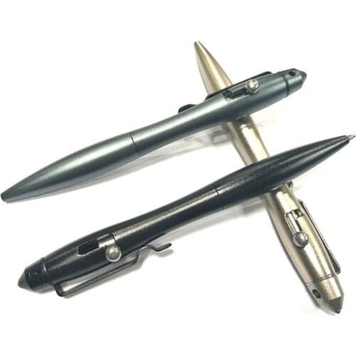 1PC Portable Aluminum Alloy Bolt Tactical Metal Pen Tungsten Steel Head EDC Self-defense Broken Window Multi-tool Writing Pen