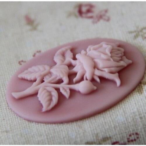 Rose Flower Shaped Cube Sugar Mould silica gel Candle Mold Soap Making Tool Cake Decoration Molds