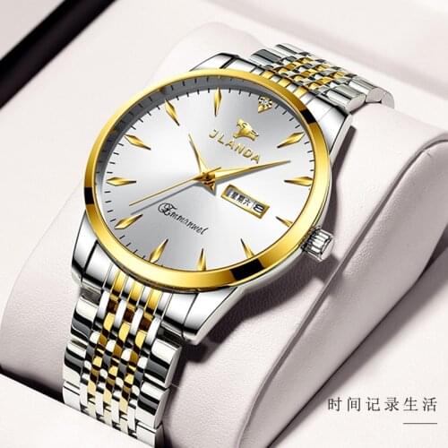 Swiss Automatic Mechanical Watch Mens Watch Korean Version Simple Waterproof Luminous Double Calendar Fashion Mechanical Watch