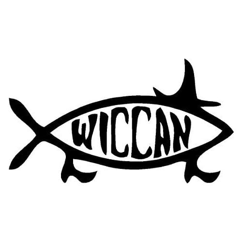 Wiccan Fish Witch Wicca Sticker Laptop Vinyl Window Decal 15cm