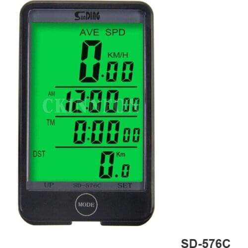 50Pcs/Lot 576A 576C Waterproof Bike Computer Light Mode Touch Wired Wireless Bicycle Computer Cycling Speedometer LCD Backlight