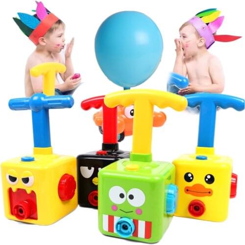 NEW Power Balloon Launch Tower Toy Puzzle Fun Education Inertia Air Power Balloon Car Science Experiment Toy for Children Gift