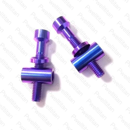 Titanium Alloy Bicycle Seatpost Fixed Bolt Shockproof M5 X 30mm 35mm Round Button Hex Head Screw For Bicycle Accessory 1 PCS