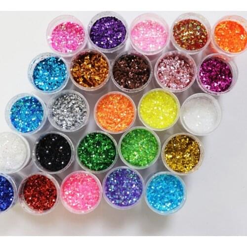 20ml DIY Crystal Drop Glue UV Glue Gradient Flash Powder Sequins 24 Colors Filler Material