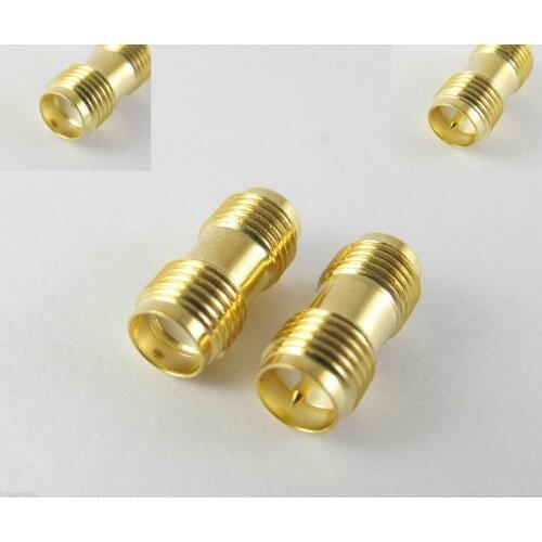 2x RP-SMA Female Plug Male Pin to SMA Female RF Connector Adapter