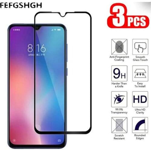 3Pcs Tempered Glass for Xiaomi Mi 9 Mi 9 SE Screen Protector Glass Full Cover Glass for Xiaomi Mi 9SE Mi8 Protective Glass Film