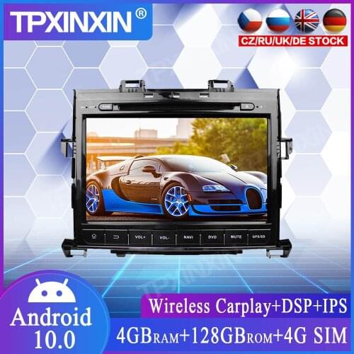 4+128G Android 10.0 For Toyota Alphard 2007-2013 Car Multimedia Player GPS Navigation Headunit Radio Audio Stereo Tape Recorder
