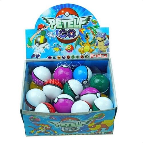 5cm 24pcs/Set Pokemones figures cartoon PetElf Ball Pokeball lot Creative Model Anime Toy Master Ball Pocket Pokemones Ball