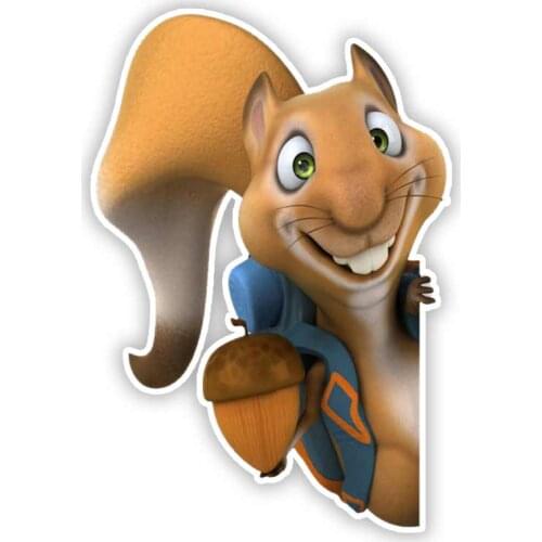 B0788# Self-adhesive Decal Squirrel Car Sticker Waterproof Auto Decors on Bumper Rear Window Motorcycle Laptop Helmet