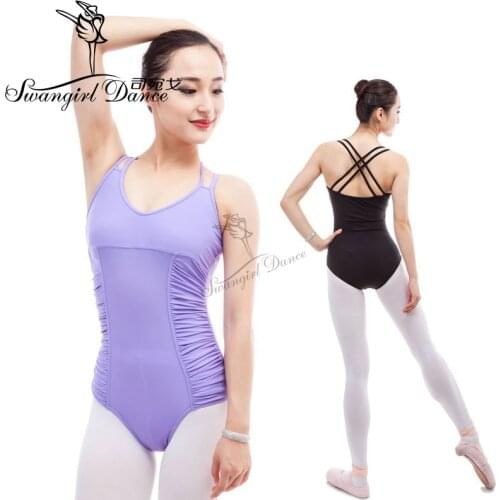 Free shipping adult double cami ballet leotards ballet clothes women gymnastic leotard black girls dance wear ML6039