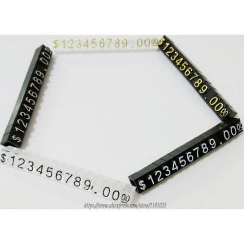 10pcs/lot Acrylic $ Price Tag Dollar Combination Pricing Tags Jewelry Store Accessories Price Showing Lable