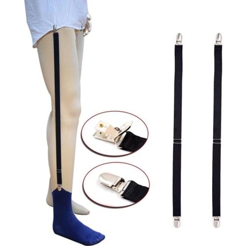 Business Men Suspenders Gentleman Shirt Holder Elastic Shirt Stays Crease Resistance Braces Adjustable Suspender Belt Gart