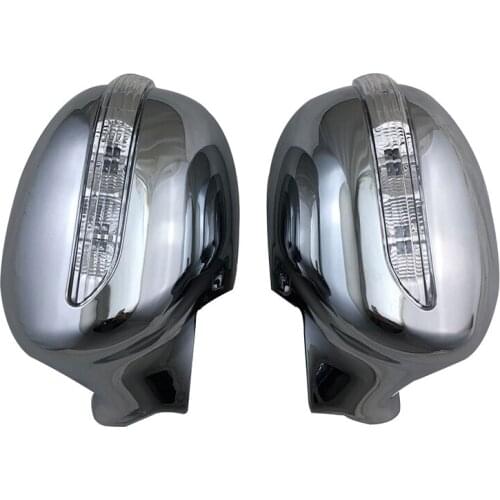 For Benz ISTANA MB100 ABS Chrome Side Door Rearview Door Mirror Trim Cover Rear View Mirrors Protector with Led Car Accessories
