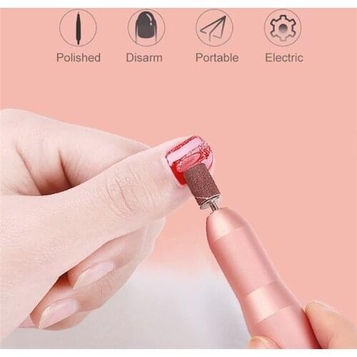 Electric Nail Drill Machine USB Charging Manicure Machine Nail File Nail Pedicure Polishing Shape Tools for Home Salon