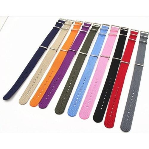 Hot sale ! New arrived 20 colors available- 1PCS High quality 18MM Nylon Watch band NATO straps waterproof watch strap