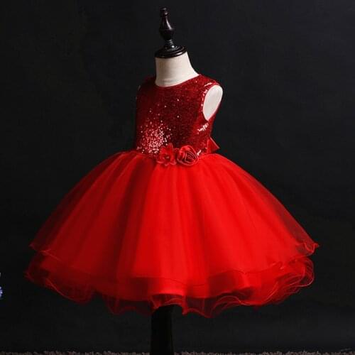 Hetiso Kids Sequined Dresses for Girls Christmas Children Clothing Princess Birthday Wedding Party Baby Girl Dress With Bow 10Y