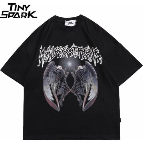 Hip Hop Harajuku Streetwear Oversize T Shirt Anime Man Printed T-Shirt 2021 Men Spring Summer Short Sleeve Tshirt Loose Cotton