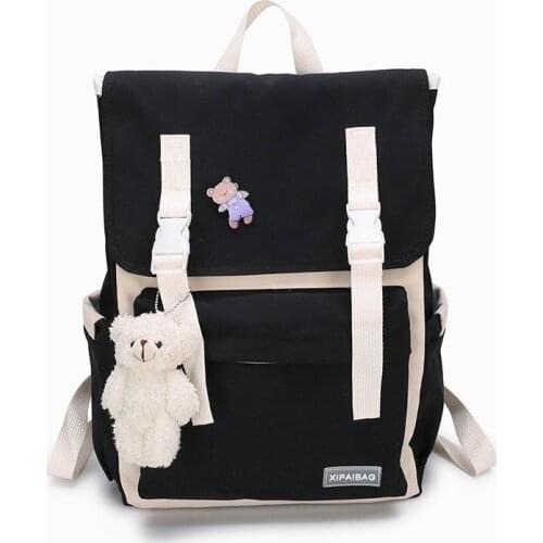 Kawaii Backpack Ladies Book Bag Harajuku School Bags Waterproof Nylon Cute Female Student Backpacks
