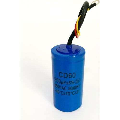 Staring capacitor CD60,250uf,250V.AC,50/60Hz,-40/70 temperature/21