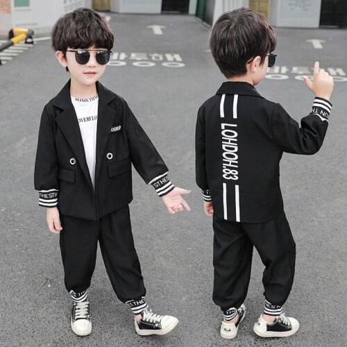 Formal Spring Autumn Childrens Clothes Set Baby Boys Coat + Pants 2pcs/Set Kids Costume Teenage Girl Clothing High Quality