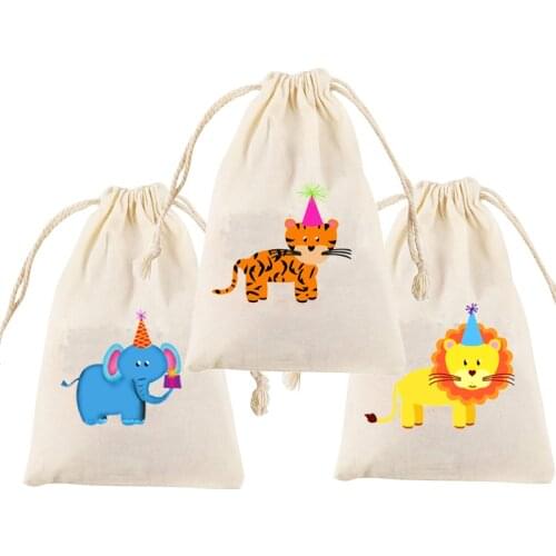 Animal Forest Safari jungle theme Birthday Party Wild one first 2nd 3rd 4th 5th 6th 7th 8th 9th decoration candy gift bag Tattoo
