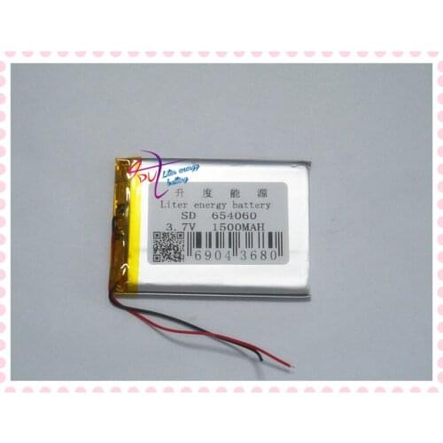 Lithium polymer 654060P 3.7V 1500MAH Navigation GPS MP4 / 5 power 60 * 40 * 6.5MM