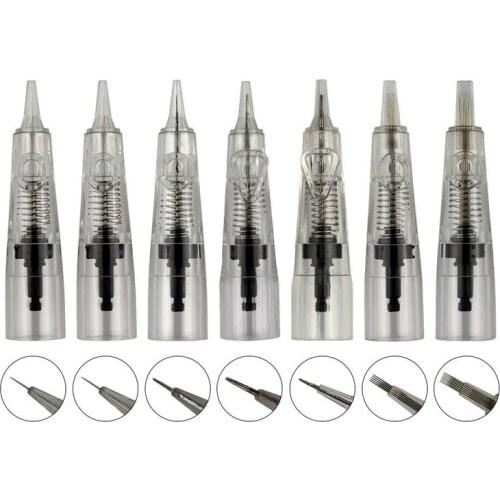 Microblading 10Pcs Needles Eyebrow Lip Tattoo Needle Cartridges Semi Body Permanent Makeup Accessory 1P 3P 5P 5F