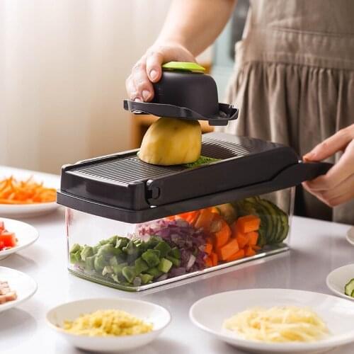 Multifunctional seven in one vegetable cutter potato slicing carrot chopper household kitchen tool vegetable slicing artifact