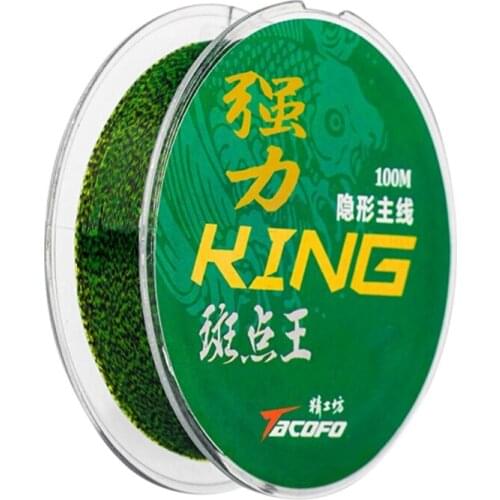 Invisible Fishing Line Nylon Fly Fishing Line Speckle Carp Fluorocarbon Line Sinking Super Strong Spotted Line 0.12-0.50mm
