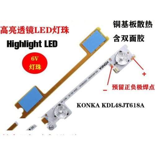 New LED backlight bar strip for KONKA KDL48JT618A 35018539 6 LEDS(6V) 442mmnew