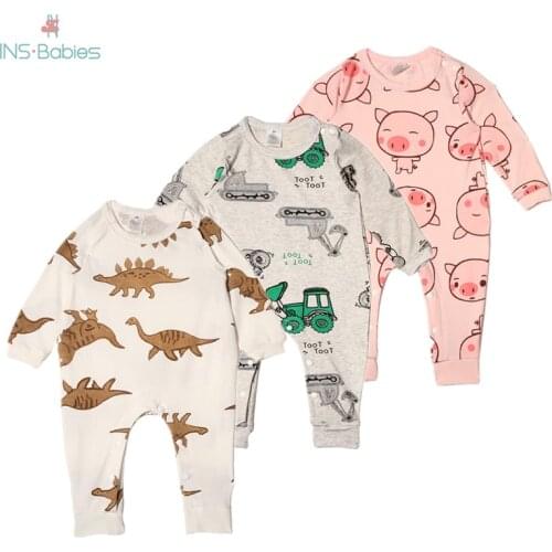 2020 NEW Spring Baby Clothes for Girls and Boys cotton Newborn Baby Clothes Girl long sleeve boys Romper Animal Climbing Pajamas