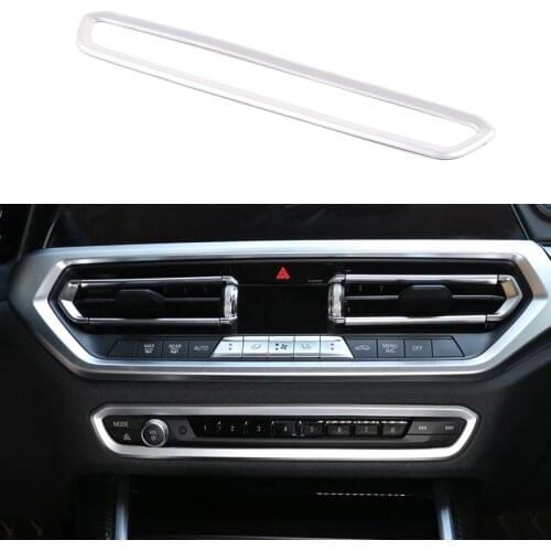 Car Panel Center Control Volume Button Frame Cover Trim For BMW 3 Series G20 G28 325i 330d 335 2019 2020 ABS Silver LHD