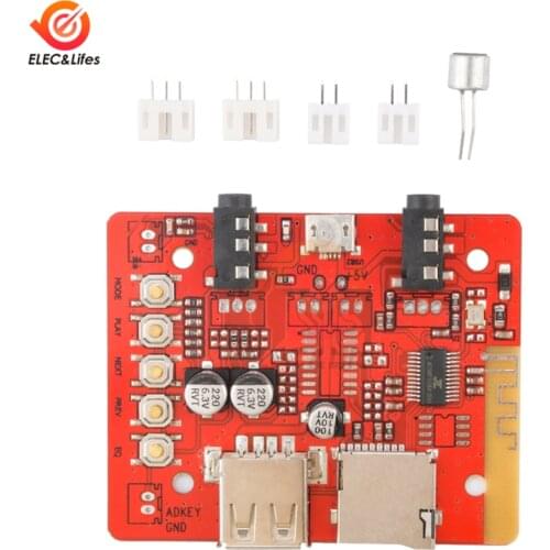 5V Wifi Wireless Bluetooth Audio Receiver Board Module For Car Audio With Stereo Amplifier Headphone USB Adapter Moudle HF calls